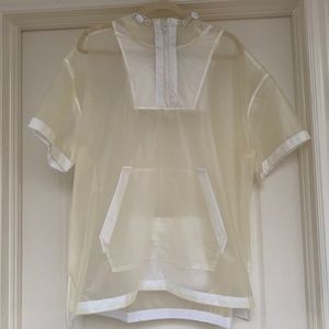 Clear Plastic Poncho Men or Women Size S